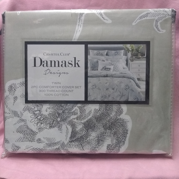 Charter Club Other - Charter Club Damask Designs Comforter Cover Set - Gray and White